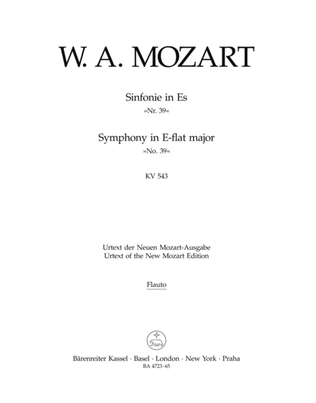 Book cover for Symphony, No. 39 E flat major, KV 543