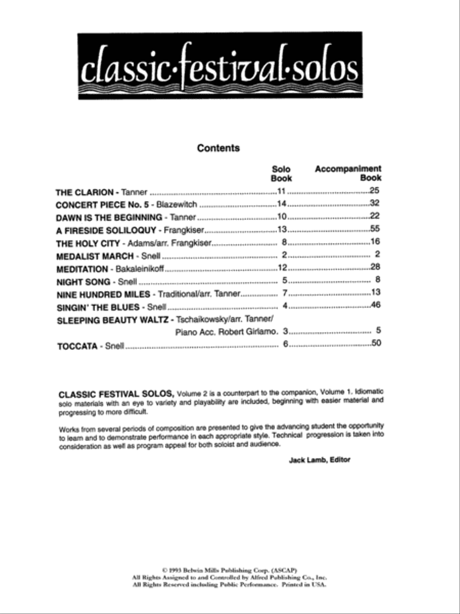 Classic Festival Solos (Trombone), Volume 2 Baritone Horn scores gallery preview page 2