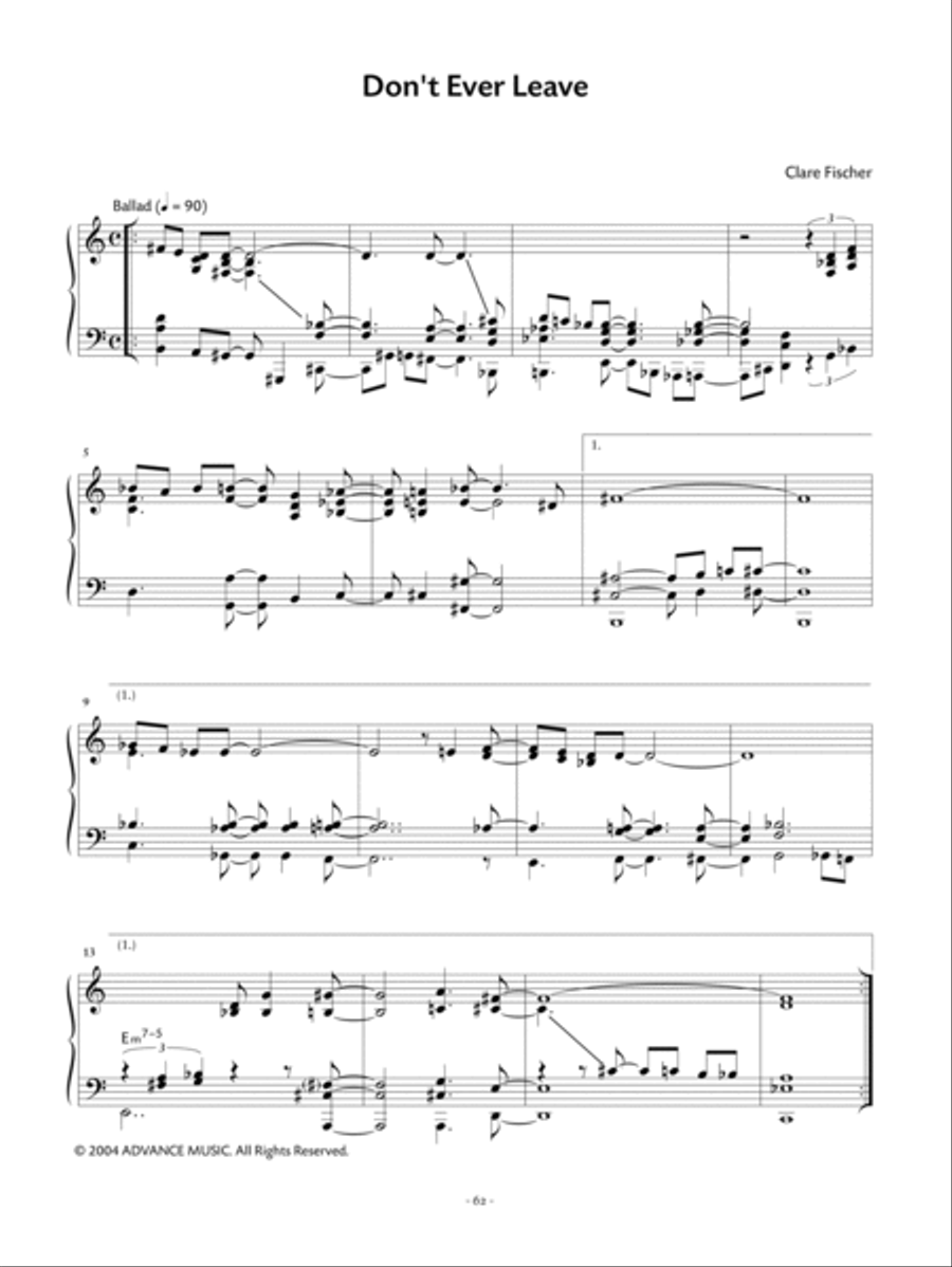 The Music of Clare Fischer Small Ensemble scores gallery preview page 12