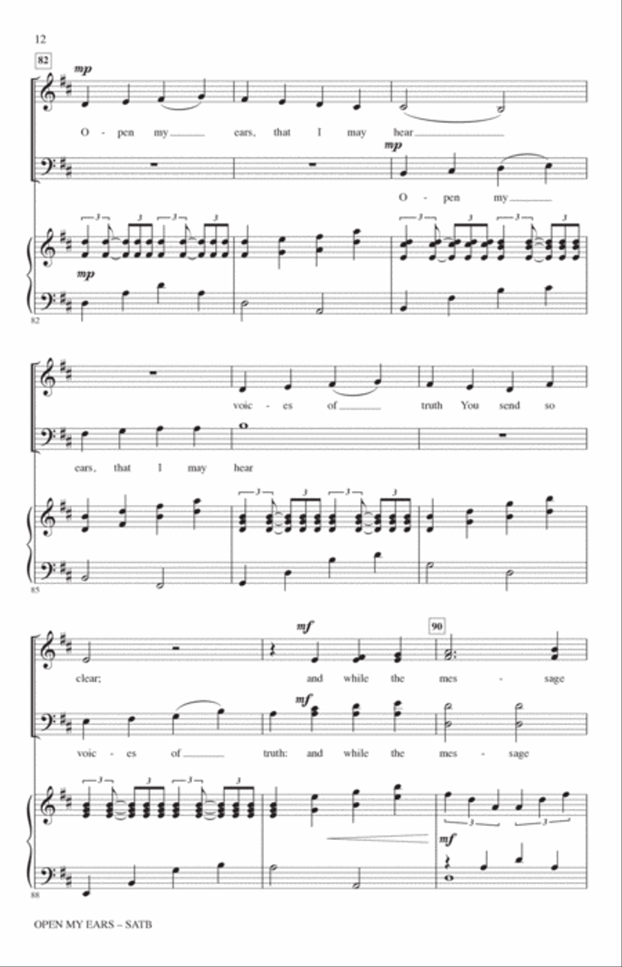 Open My Ears 4-Part scores gallery preview page 11
