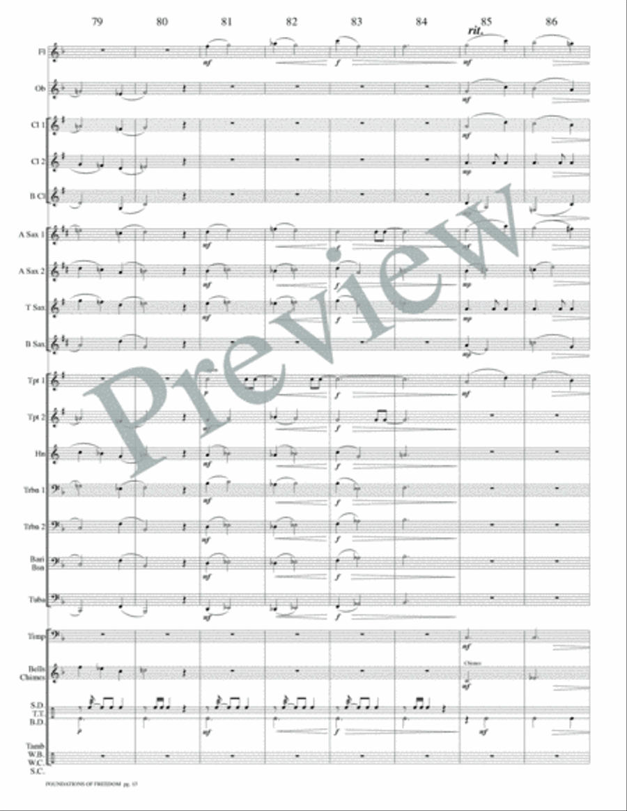Foundations of Freedom Concert Band scores gallery preview page 16