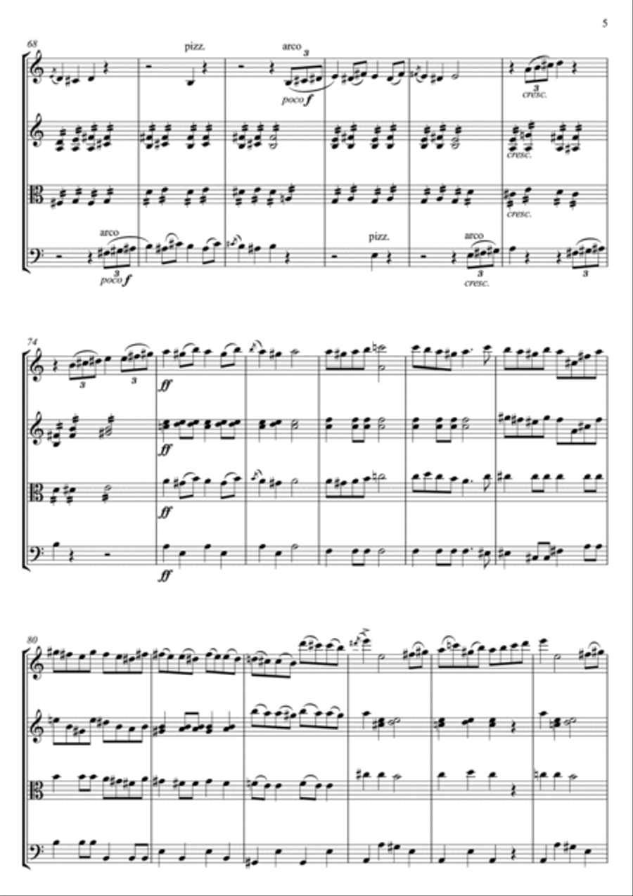 Marche Rakoczy String Quartet scores gallery preview page 6
