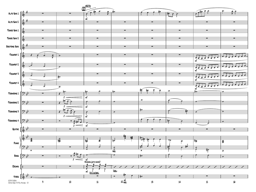 One Day I'll Fly Away (from Moulin Rouge) (arr. Michael Brown) - Conductor Score (Full Score) Jazz Ensemble scores gallery preview page 2