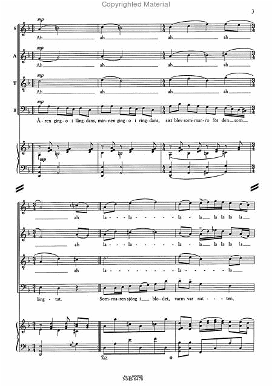 Tvenne folkvisor Tvenne folkvisor 4-Part scores gallery preview page 3