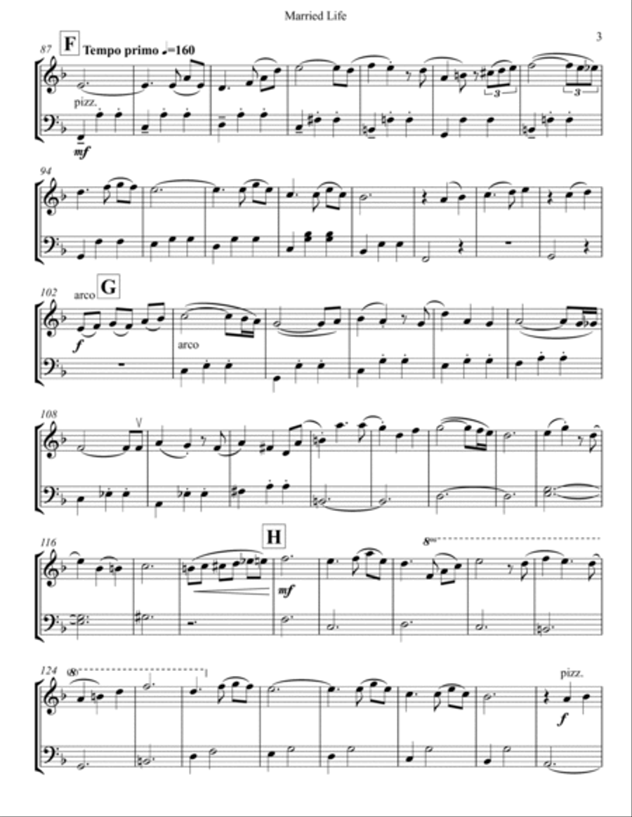 Married Life Married Life String Duet scores gallery preview page 3