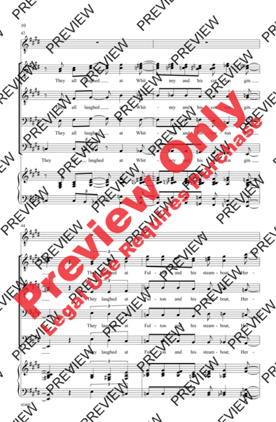 They All Laughed Men's Choir scores gallery preview page 10