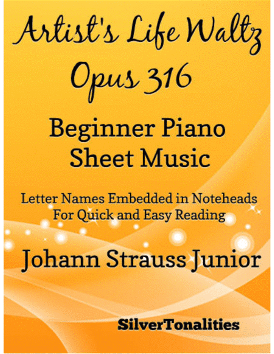 Artists Life Waltz Opus 316 Beginner Piano Sheet Music Easy Piano scores gallery preview page 1