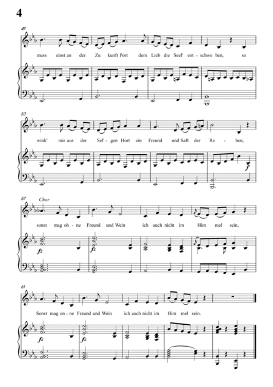 Schubert-Trinklied in bE for Vocal and Piano Voice scores gallery preview page 5