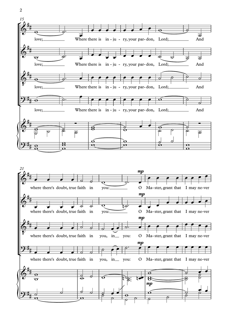 Make Me A Channel Of Your Peace (prayer Of St. Francis) 4-Part scores gallery preview page 4