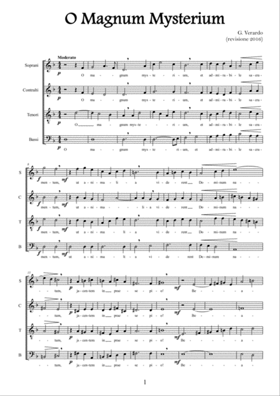 O Magnum Mysterium O Magnum Mysterium 4-Part scores gallery preview page 1