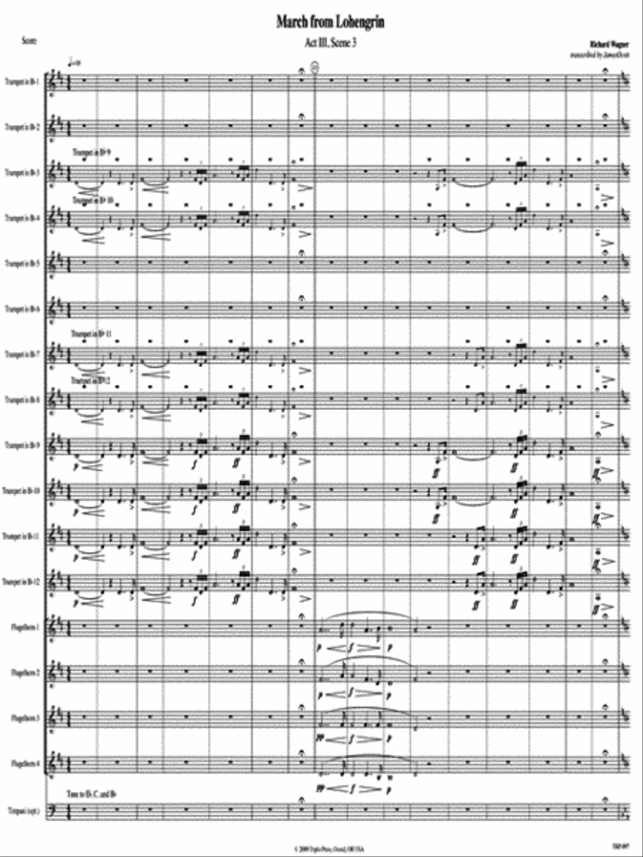 Opener, Act III Scene III from Lohengrin Small Ensemble scores gallery preview page 2