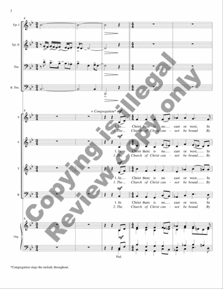 In Christ There Is No East or West (Full Score) Choir scores gallery preview page 12