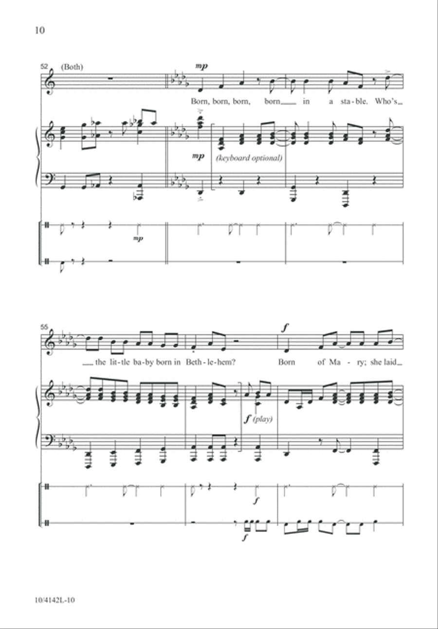 Who's the Little Baby? Unison Choir scores gallery preview page 10