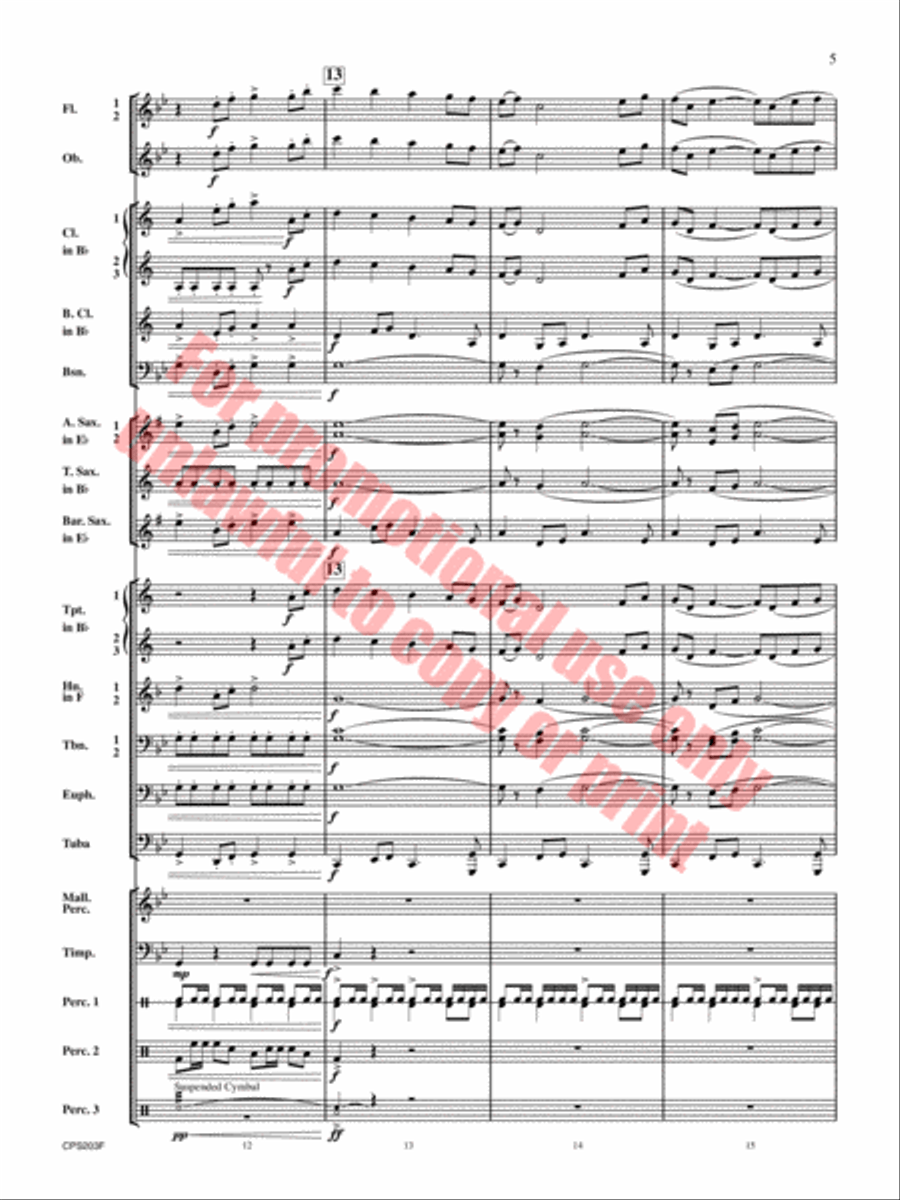 Red Hills Saga Concert Band scores gallery preview page 6