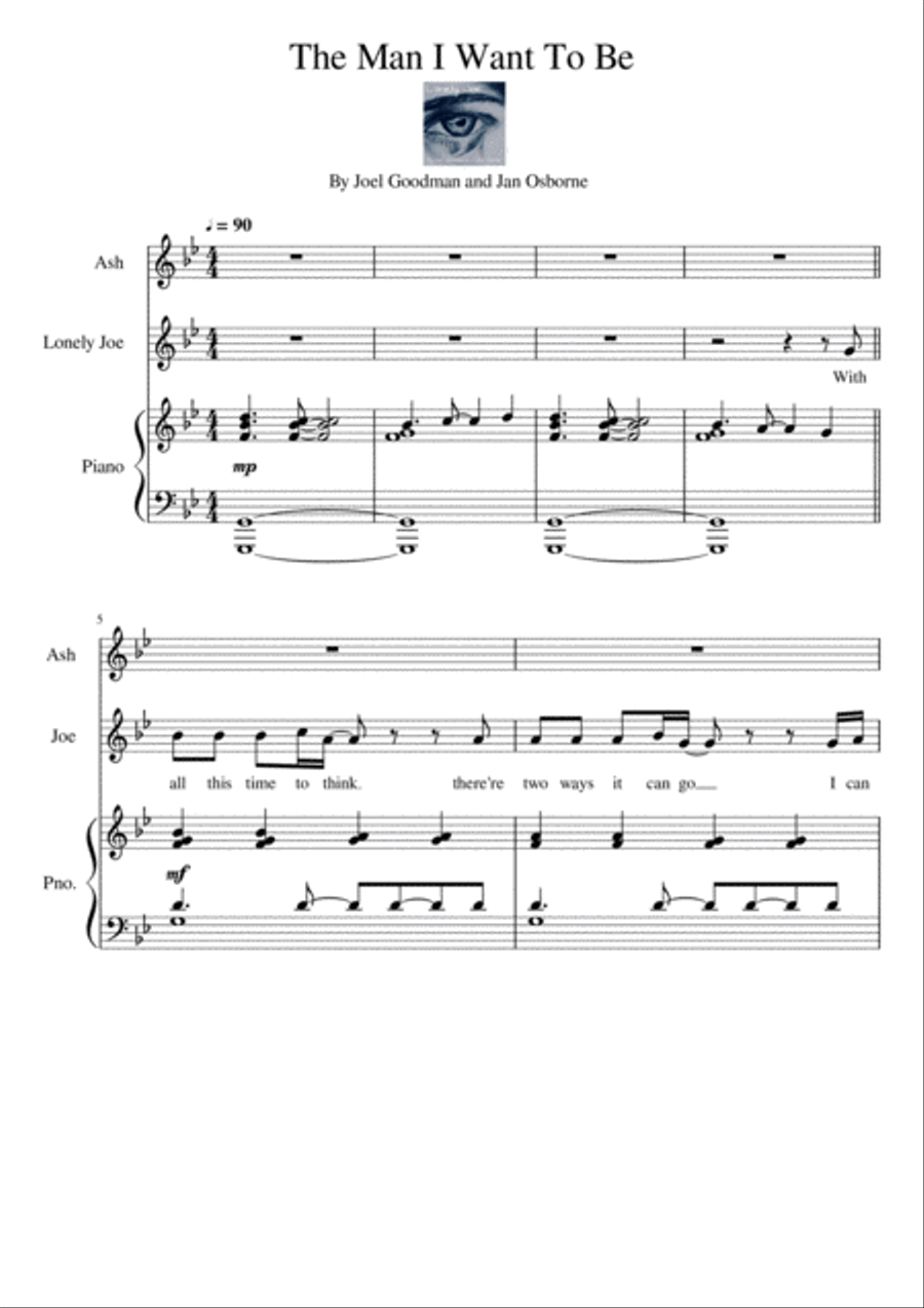 The Man I Want to Be Piano scores gallery preview page 1