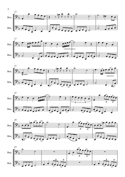Mozart arrangement for Bassoon Duet