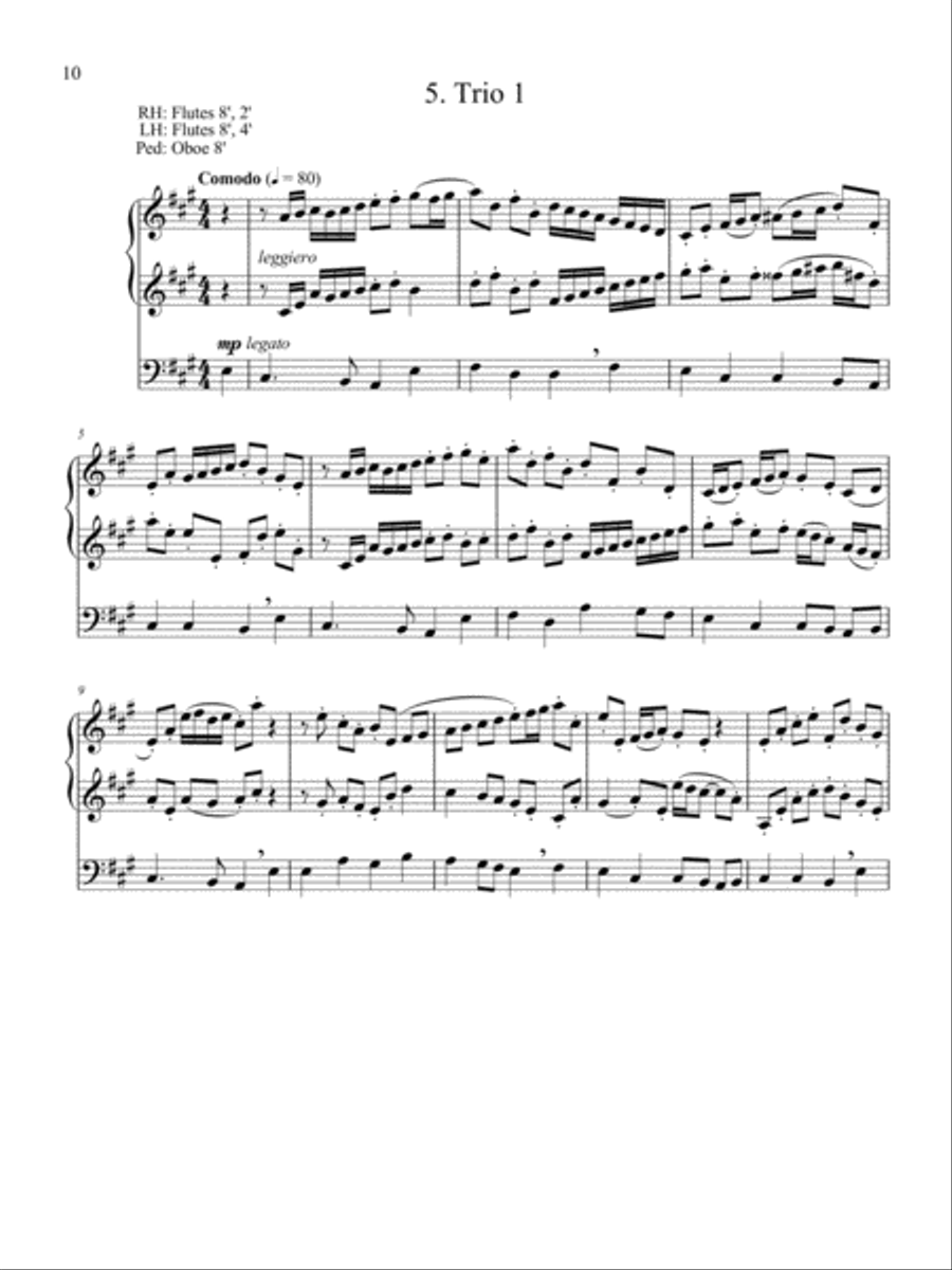Partita on He Leadeth Me Organ scores gallery preview page 6