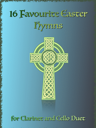 Book cover for 16 Favourite Easter Hymns for Clarinet and Cello Duet