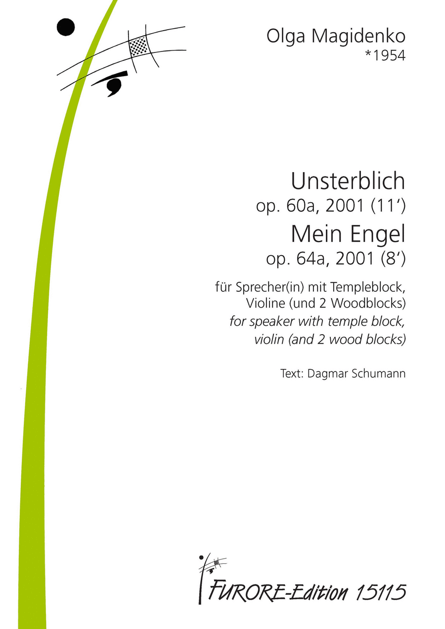 Unsterblich op. 60a, 2001 and Mein Engel op. 64a, 2001 Violin Solo scores gallery preview page 1