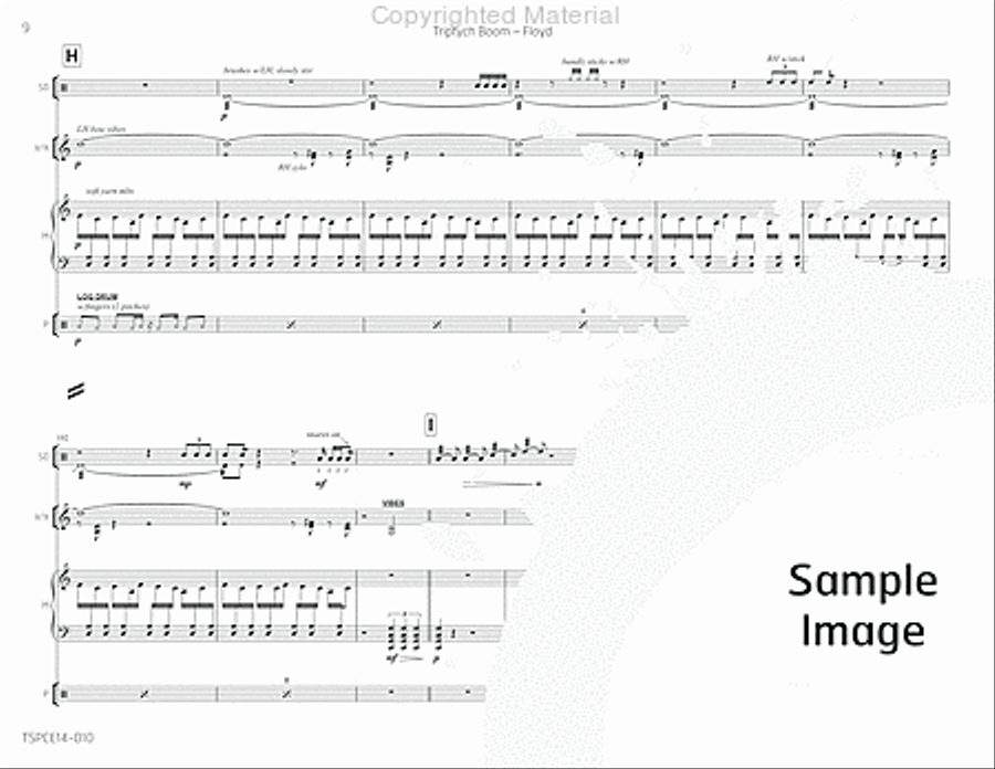 Triptych Boom Percussion Ensemble scores gallery preview page 13