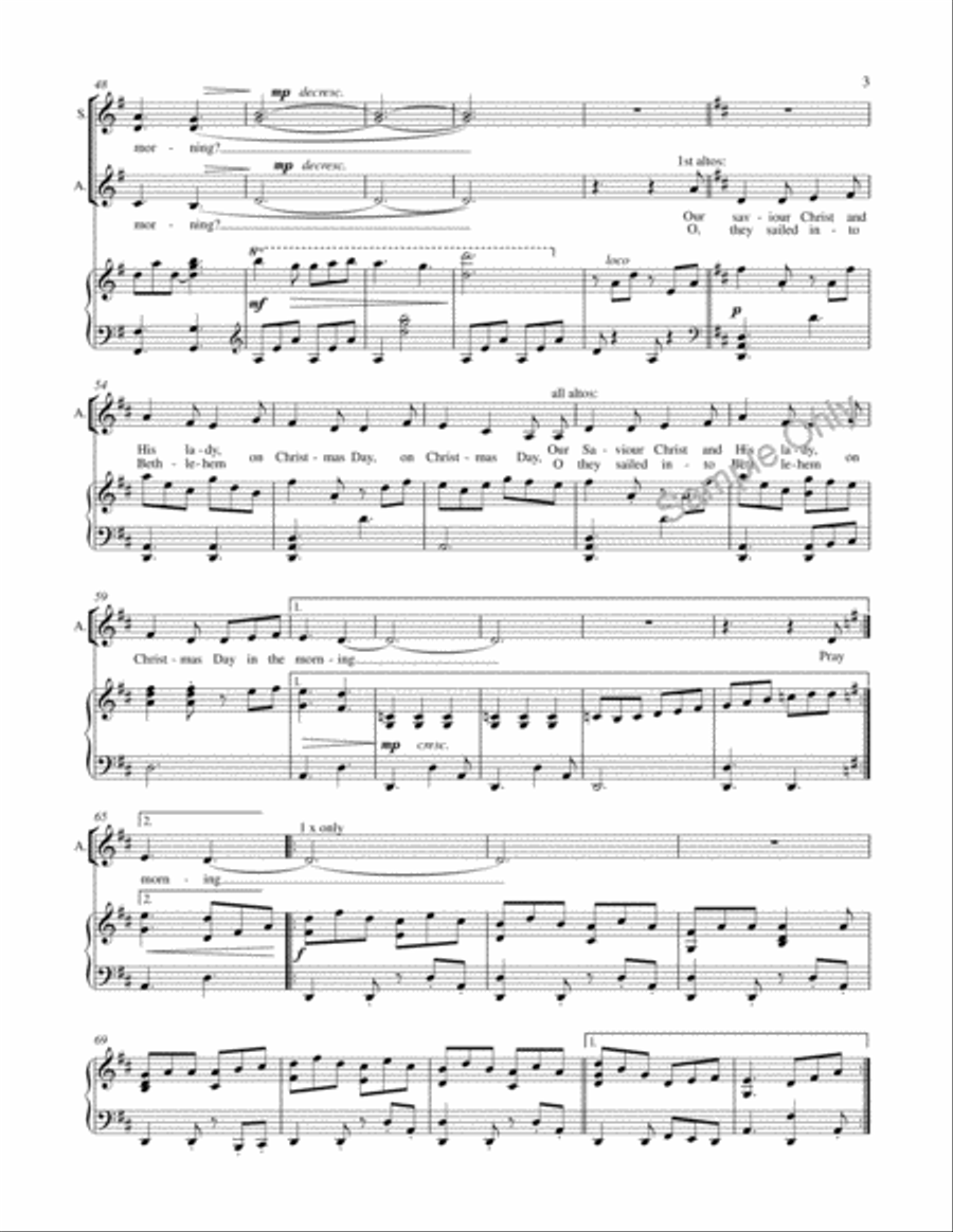I Saw Three Ships I Saw Three Ships SSAA scores gallery preview page 4