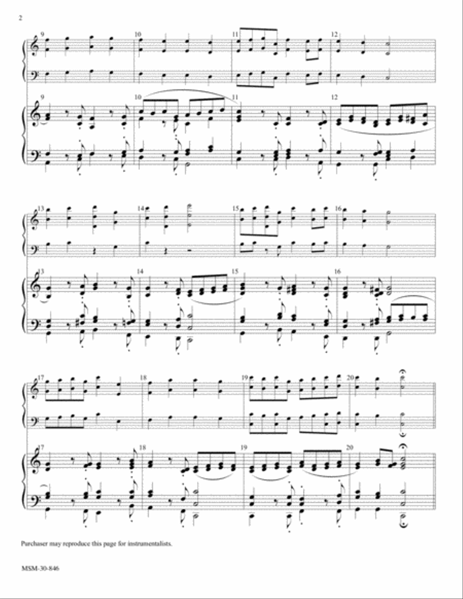 Easter Hymn Choir scores gallery preview page 2