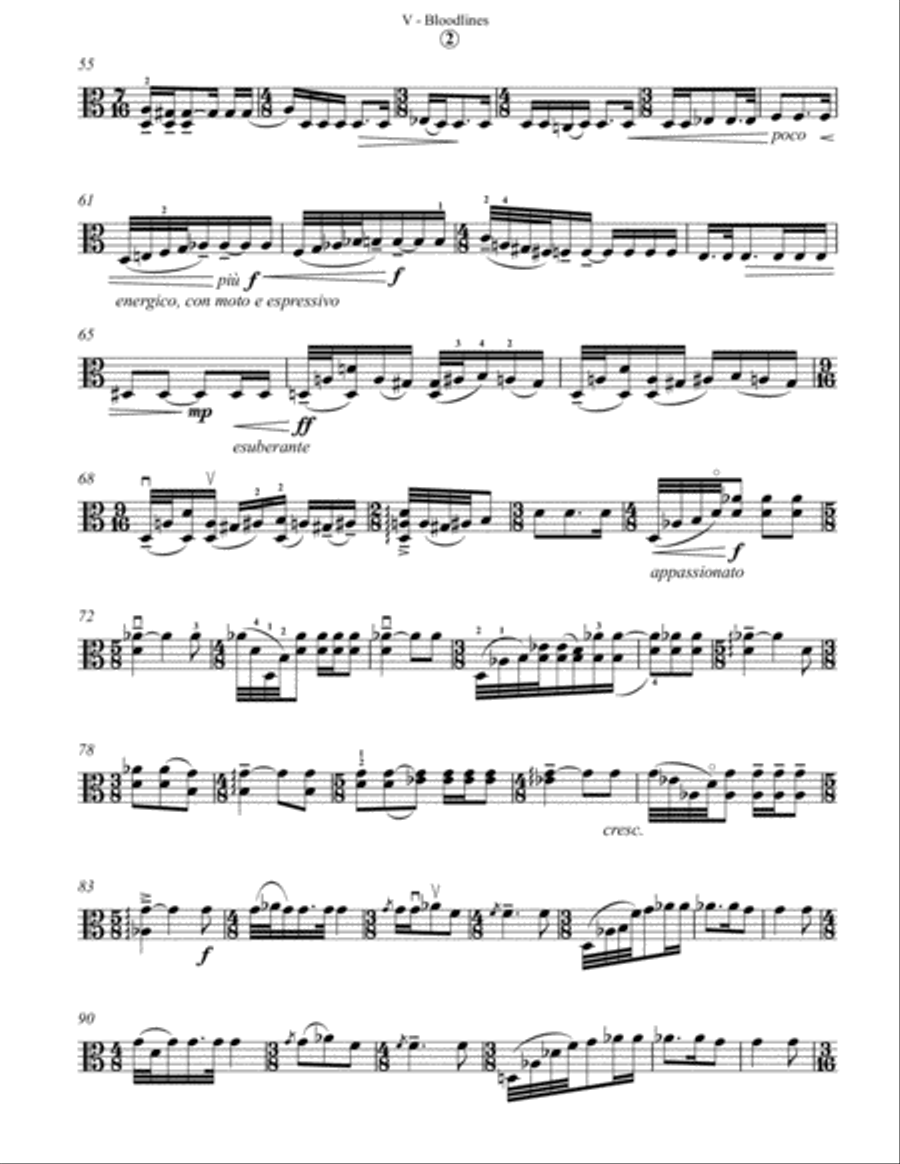 Bloodlines Viola Solo scores gallery preview page 2