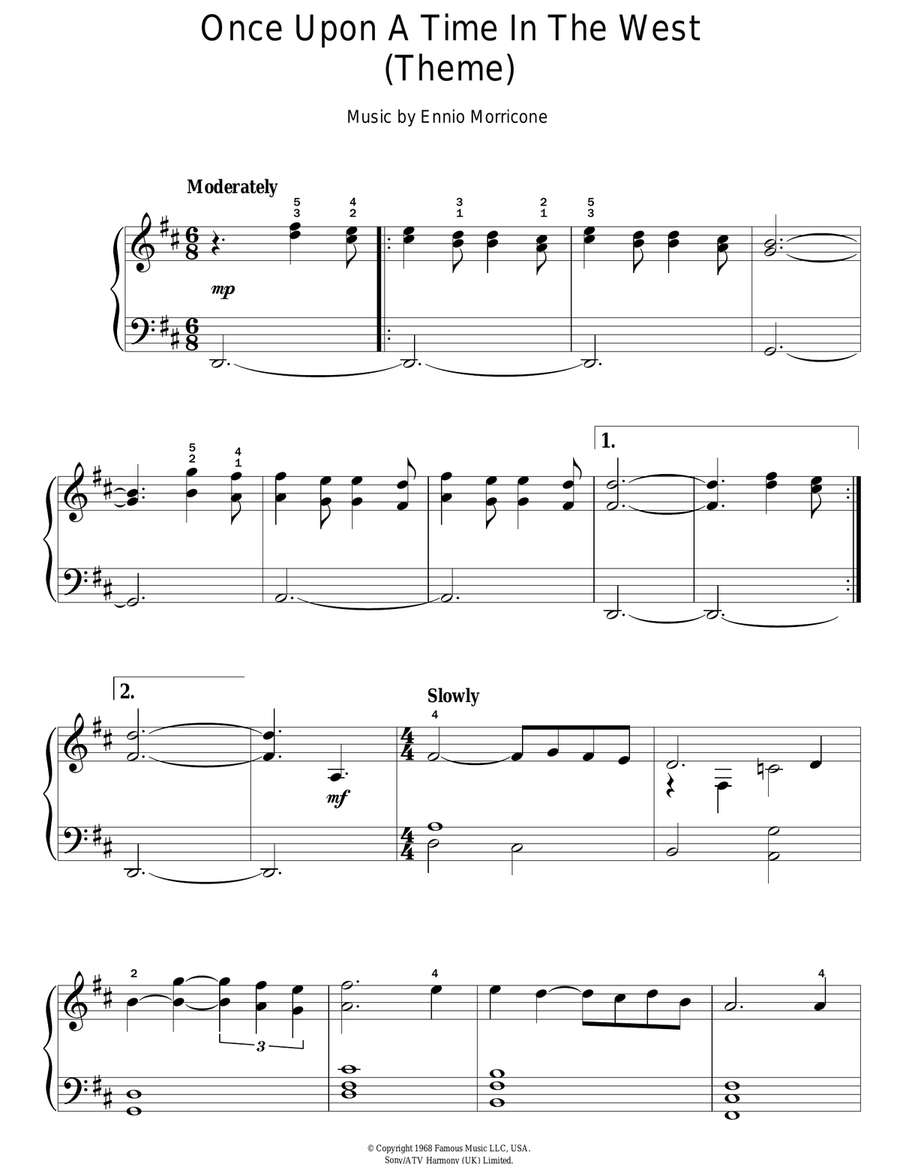 Once Upon A Time In The West (Theme) Voice scores gallery preview page 1