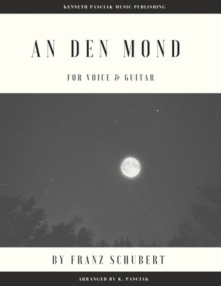 Book cover for An den Mond (for Voice and Guitar)