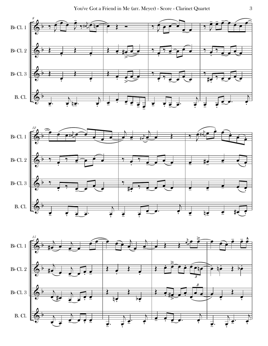 You've Got A Friend In Me Woodwind Ensemble scores gallery preview page 3