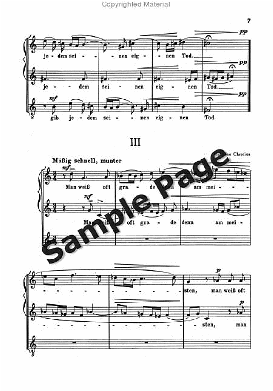 Lieder F Singkreise Op. 43/2 Mixed Choir scores gallery preview page 8