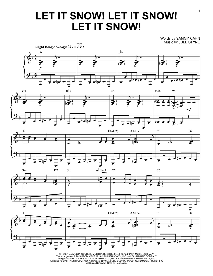 Let It Snow! Let It Snow! Let It Snow! [Boogie Woogie version] (arr. Brent Edstrom) Piano Solo scores gallery preview page 1