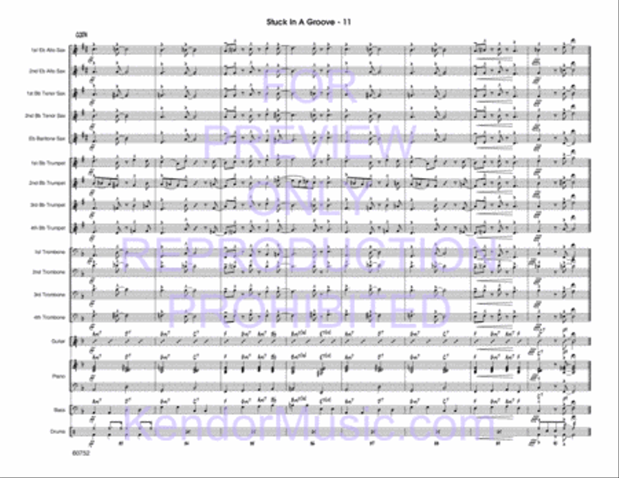 Stuck In A Groove Jazz Ensemble scores gallery preview page 12