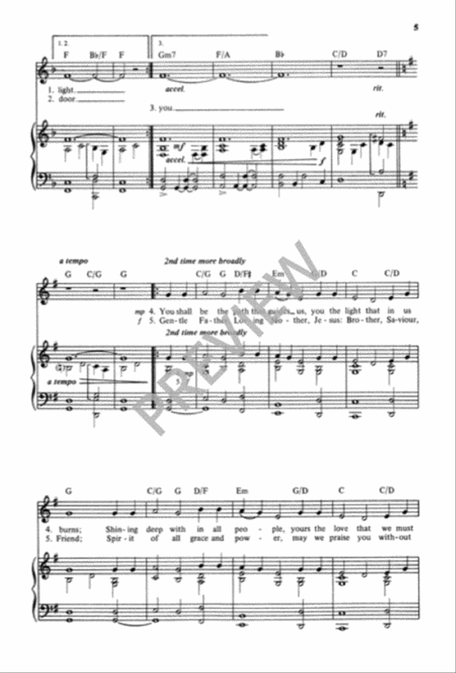 God of Day and God of Darkness Unison Choir scores gallery preview page 6