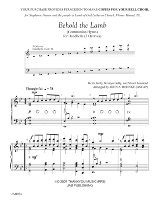 Behold The Lamb (communion Hymn)