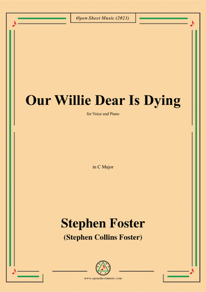 Book cover for S. Foster-Our Willie Dear Is Dying,in C Major