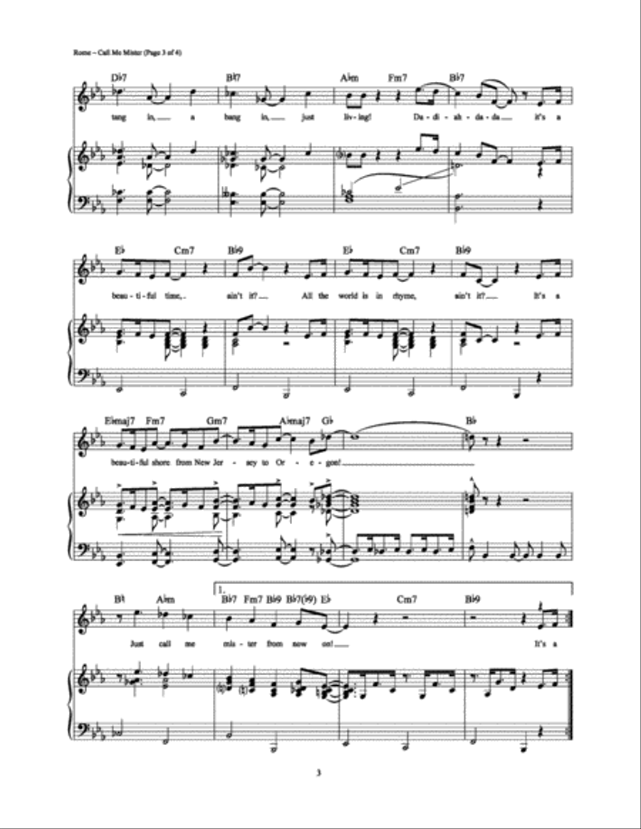 Call Me Mister Piano, Vocal, Guitar scores gallery preview page 3