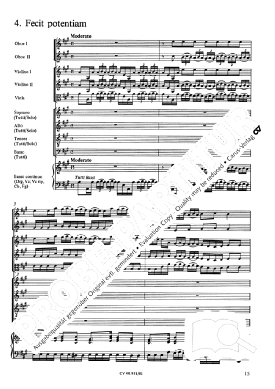 Magnificat in A Magnificat in A 4-Part scores gallery preview page 22