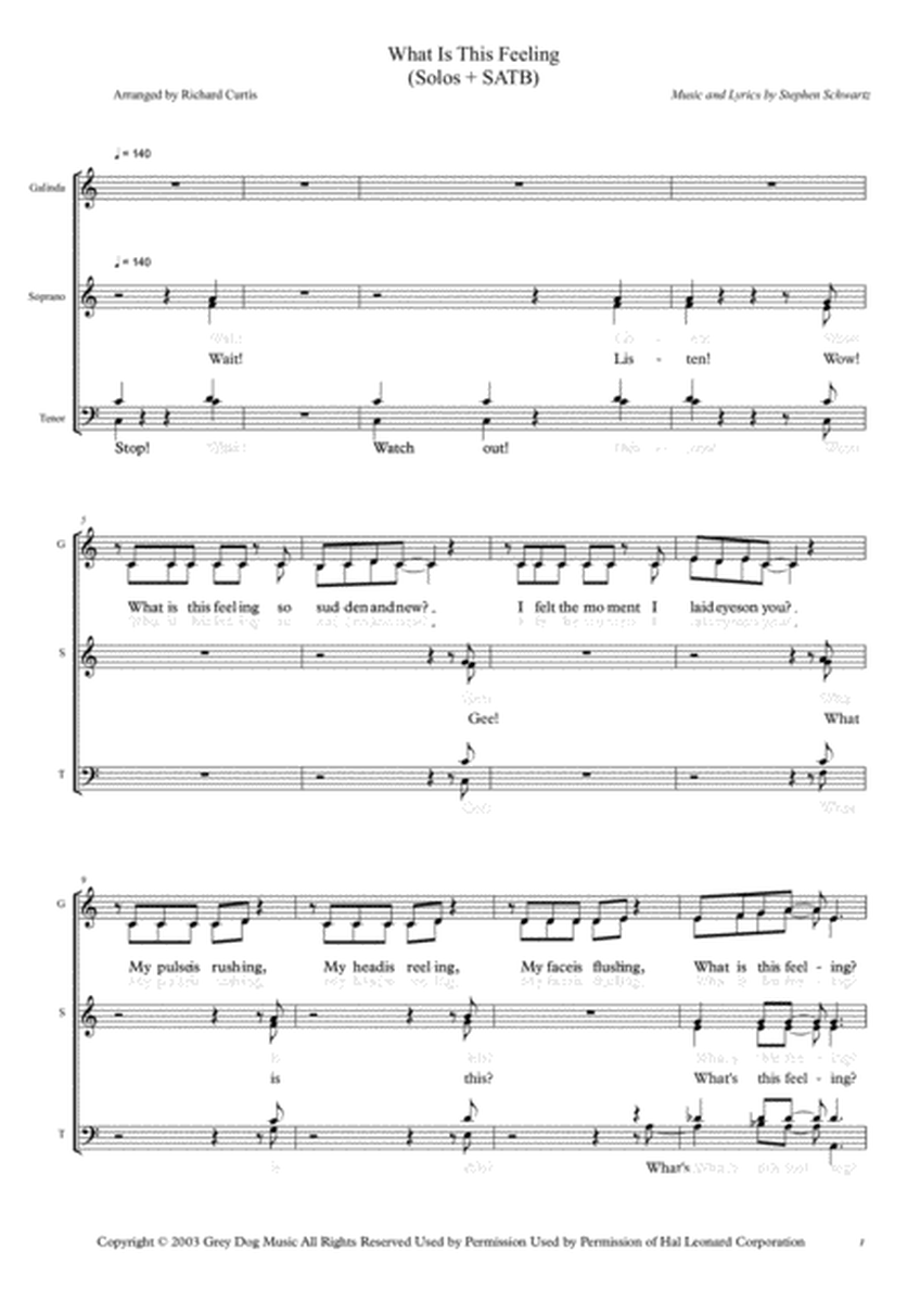 What Is This Feeling? (A Cappella - SATB) image number null