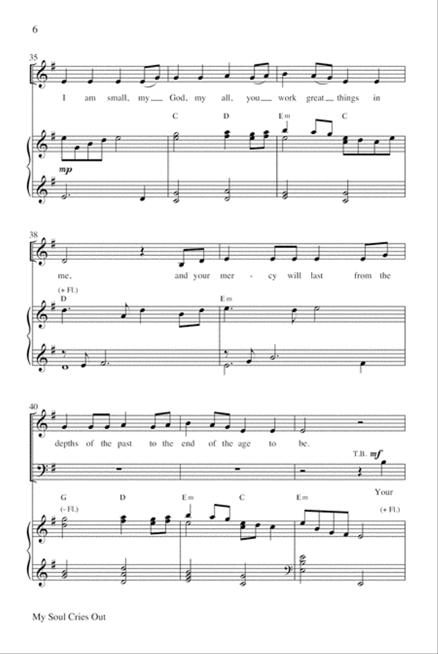 My Soul Cries Out (Canticle of the Turning) 4-Part scores gallery preview page 7