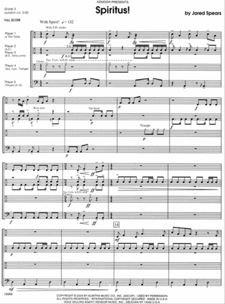 Spiritus! Spiritus! Percussion scores gallery preview page 2