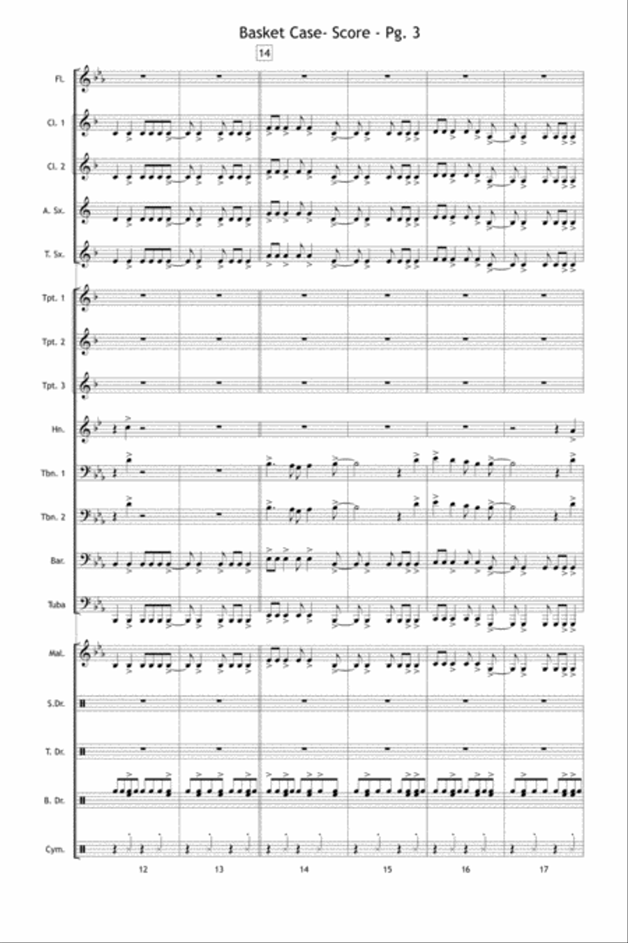 Basket Case Marching Band scores gallery preview page 4