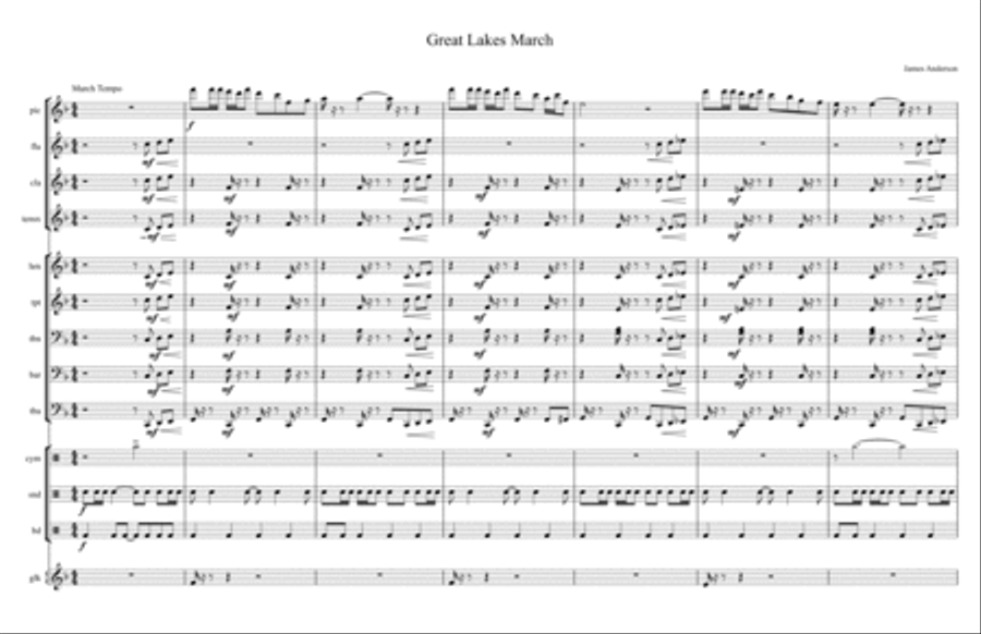 GREAT LAKES MARCH Small Ensemble scores gallery preview page 2