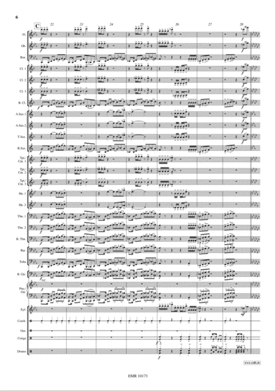Verdi Goes Latin Concert Band scores gallery preview page 7