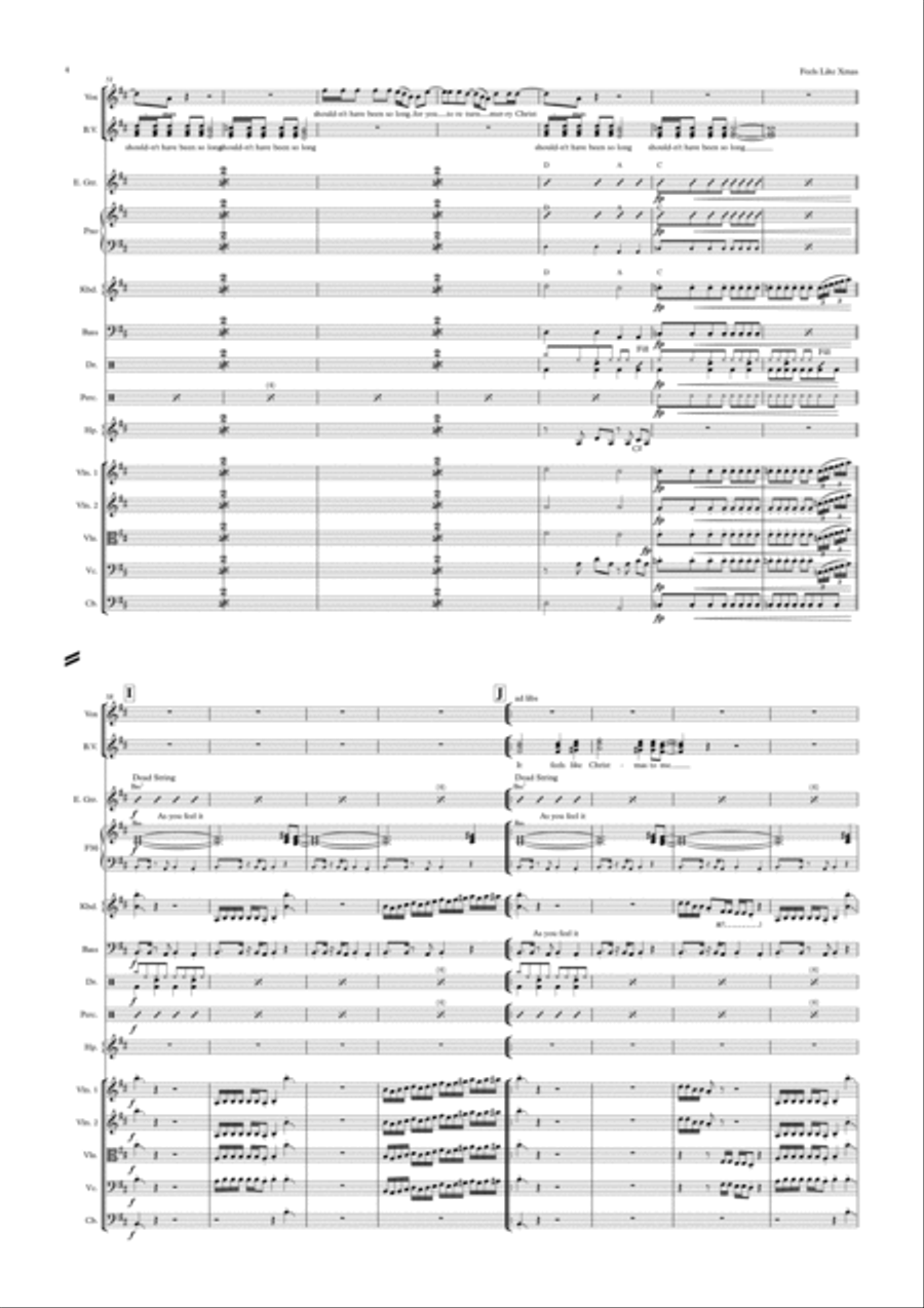 Feels Like Christmas Double Bass scores gallery preview page 4
