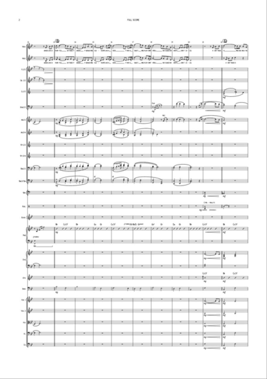The Water is Wide Vocal Duet or Vocal Solo with Pops Orchestra Full Orchestra scores gallery preview page 2