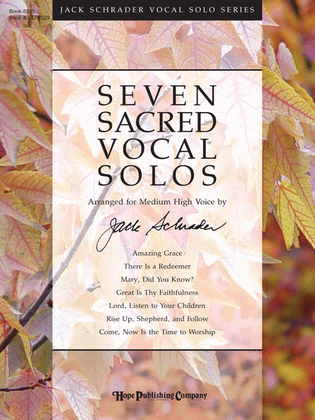 Book cover for Seven Sacred Vocal Solos