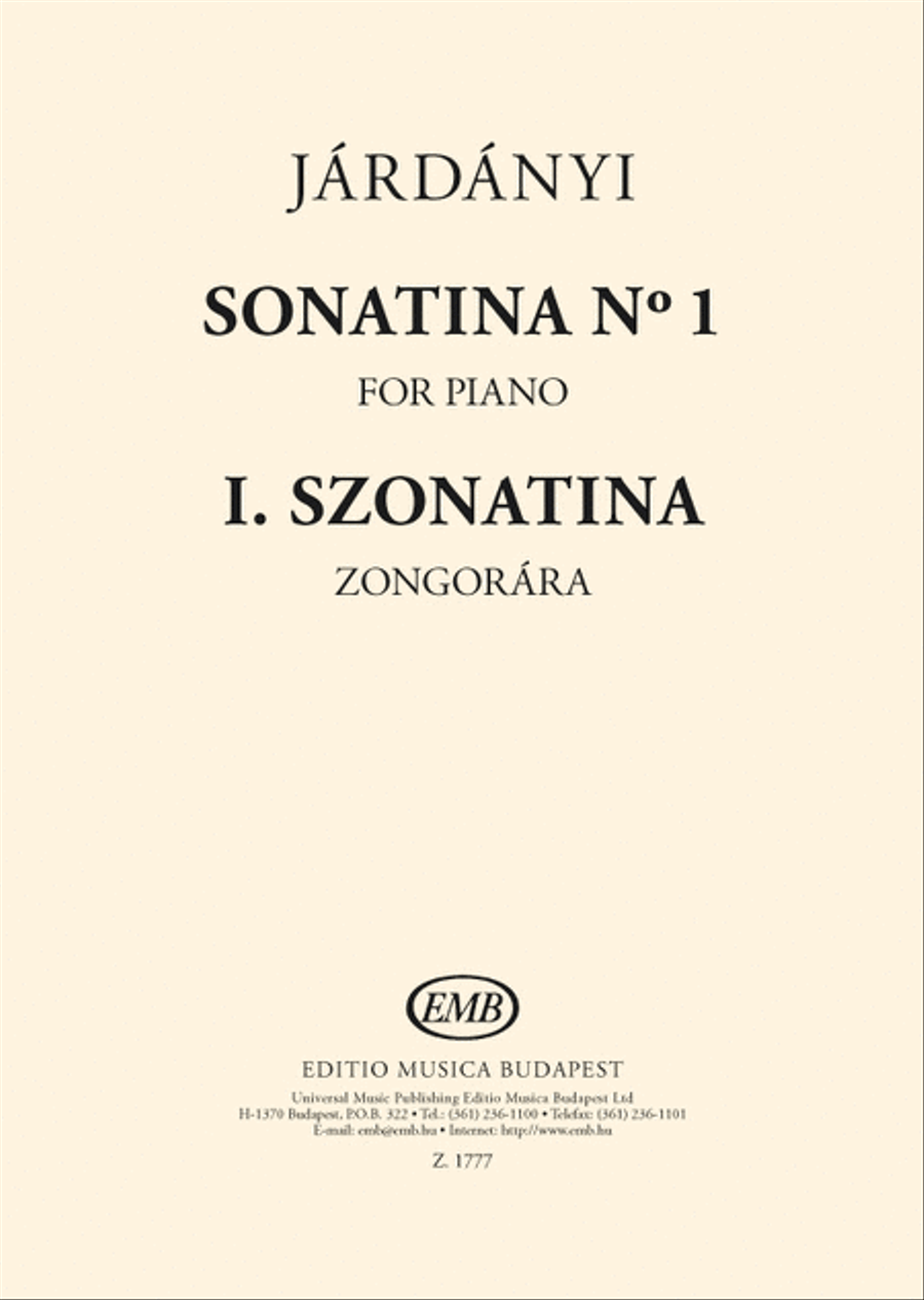 Sonatine Nr. 1 Piano Solo scores gallery preview page 1