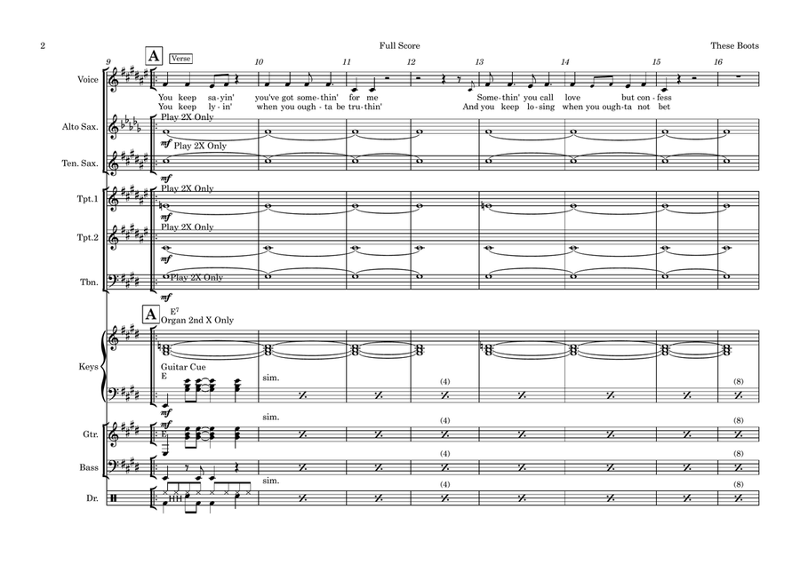 These Boots Are Made For Walkin' Small Ensemble scores gallery preview page 2