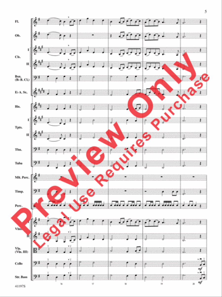 Fanfare Rondeau Full Orchestra scores gallery preview page 6